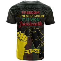 Juneteenth Freedom Day T Shirt 1865 Black Independence African Pattern - Wonder Print Shop
