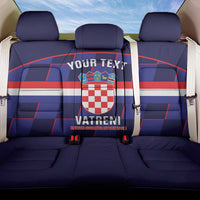 Custom Croatia Football Back Car Seat Cover Come On Vatreni Checkerboard Style