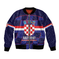 Custom Croatia Football Bomber Jacket Come On Vatreni Checkerboard Style