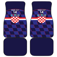 Custom Croatia Football Car Mats Come On Vatreni Checkerboard Style