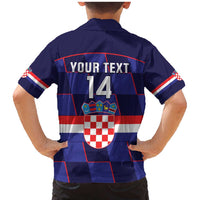 Custom Croatia Football Family Matching Mermaid Dress and Hawaiian Shirt Come On Vatreni Checkerboard Style