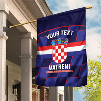 Custom Croatia Football Garden Flag Come On Vatreni Checkerboard Style