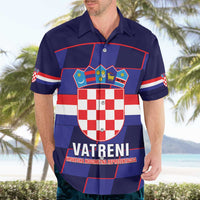 Custom Croatia Football Hawaiian Shirt Come On Vatreni Checkerboard Style