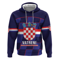 Custom Croatia Football Hoodie Come On Vatreni Checkerboard Style