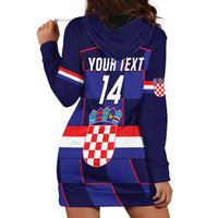 Custom Croatia Football Hoodie Dress Come On Vatreni Checkerboard Style