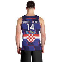 Custom Croatia Football Men Tank Top Come On Vatreni Checkerboard Style
