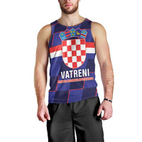 Custom Croatia Football Men Tank Top Come On Vatreni Checkerboard Style