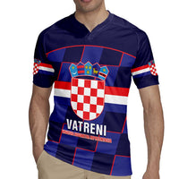 Custom Croatia Football Rugby Jersey Come On Vatreni Checkerboard Style