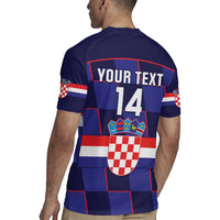 Custom Croatia Football Rugby Jersey Come On Vatreni Checkerboard Style
