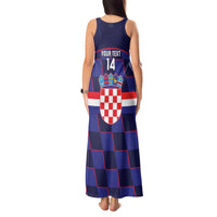 Custom Croatia Football Tank Maxi Dress Come On Vatreni Checkerboard Style