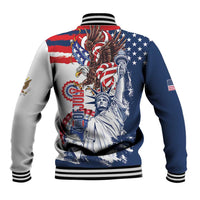 United States 4th Of July Baseball Jacket USA Eagle Statue Of Librerty