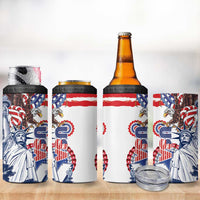 United States 4th Of July 4 in 1 Can Cooler Tumbler USA Eagle Statue Of Librerty