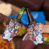 United States 4th Of July 4 in 1 Can Cooler Tumbler USA Eagle Statue Of Librerty