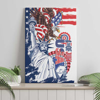 United States 4th Of July Canvas Wall Art USA Eagle Statue Of Librerty