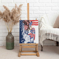 United States 4th Of July Canvas Wall Art USA Eagle Statue Of Librerty