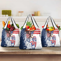 United States 4th Of July Grocery Bag USA Eagle Statue Of Librerty