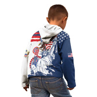 United States 4th Of July Kid Hoodie USA Eagle Statue Of Librerty