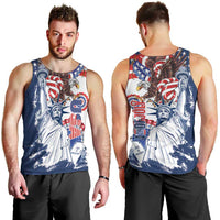 United States 4th Of July Men Tank Top USA Eagle Statue Of Librerty