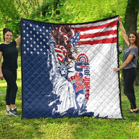 United States 4th Of July Quilt USA Eagle Statue Of Librerty