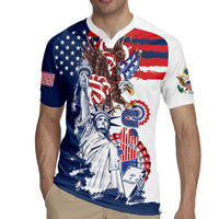 United States 4th Of July Rugby Jersey USA Eagle Statue Of Librerty