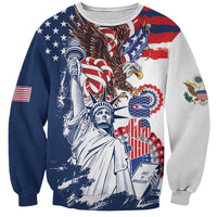 United States 4th Of July Sweatshirt USA Eagle Statue Of Librerty