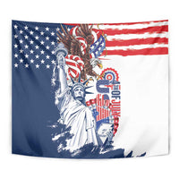 United States 4th Of July Tapestry USA Eagle Statue Of Librerty