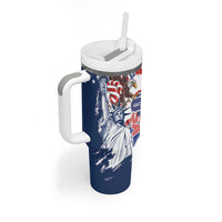 United States 4th Of July Tumbler With Handle USA Eagle Statue Of Librerty