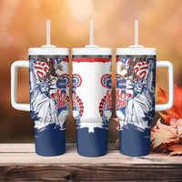 United States 4th Of July Tumbler With Handle USA Eagle Statue Of Librerty