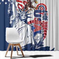 United States 4th Of July Window Curtain USA Eagle Statue Of Librerty