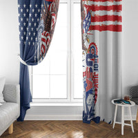 United States 4th Of July Window Curtain USA Eagle Statue Of Librerty