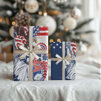 United States 4th Of July Wrapping Paper USA Eagle Statue Of Librerty - Wonder Print Shop