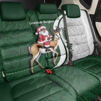 South Africa Christmas In July Back Car Seat Cover Geseende Kersfees Springbok Black Santa