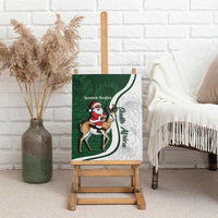 South Africa Christmas In July Canvas Wall Art Geseende Kersfees Springbok Black Santa