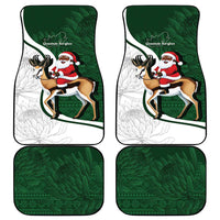 South Africa Christmas In July Car Mats Geseende Kersfees Springbok Black Santa