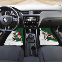 South Africa Christmas In July Car Mats Geseende Kersfees Springbok Black Santa