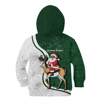 South Africa Christmas In July Kid Hoodie Geseende Kersfees Springbok Black Santa
