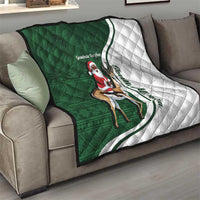 South Africa Christmas In July Quilt Geseende Kersfees Springbok Black Santa