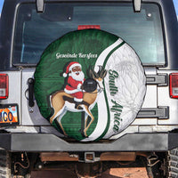 South Africa Christmas In July Spare Tire Cover Geseende Kersfees Springbok Black Santa
