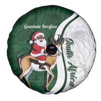 South Africa Christmas In July Spare Tire Cover Geseende Kersfees Springbok Black Santa