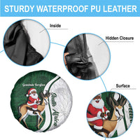 South Africa Christmas In July Spare Tire Cover Geseende Kersfees Springbok Black Santa