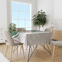 South Africa Christmas In July Tablecloth Geseende Kersfees Springbok Black Santa