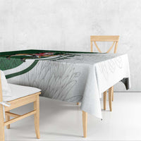 South Africa Christmas In July Tablecloth Geseende Kersfees Springbok Black Santa