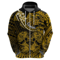 Polynesian Pride Gemini Zodiac Hoodie Astrological Sign Tribal Plumeria Gold Galaxy - Wonder Print Shop