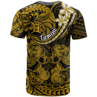 Polynesian Pride Gemini Zodiac T Shirt Astrological Sign Tribal Plumeria Gold Galaxy - Wonder Print Shop