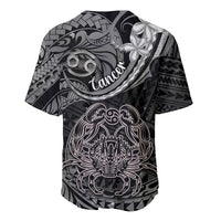 Polynesian Pride Cancer Zodiac Baseball Jersey Astrological Sign Tribal Plumeria Grey Galaxy - Wonder Print Shop