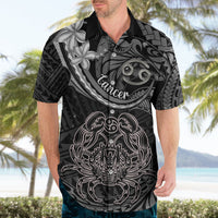 Polynesian Pride Cancer Zodiac Hawaiian Shirt Astrological Sign Tribal Plumeria Grey Galaxy - Wonder Print Shop