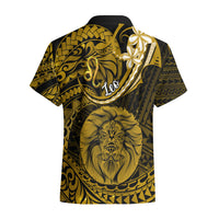 Polynesian Pride Leo Zodiac Hawaiian Shirt Astrological Sign Tribal Plumeria Gold Galaxy - Wonder Print Shop