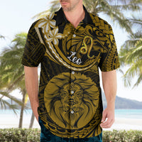 Polynesian Pride Leo Zodiac Hawaiian Shirt Astrological Sign Tribal Plumeria Gold Galaxy - Wonder Print Shop