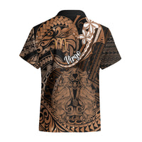 Polynesian Pride Virgo Zodiac Hawaiian Shirt Astrological Sign Tribal Plumeria Brown Galaxy - Wonder Print Shop