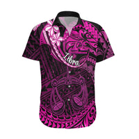 Polynesian Pride Libra Zodiac Hawaiian Shirt Astrological Sign Tribal Plumeria Pink Galaxy - Wonder Print Shop